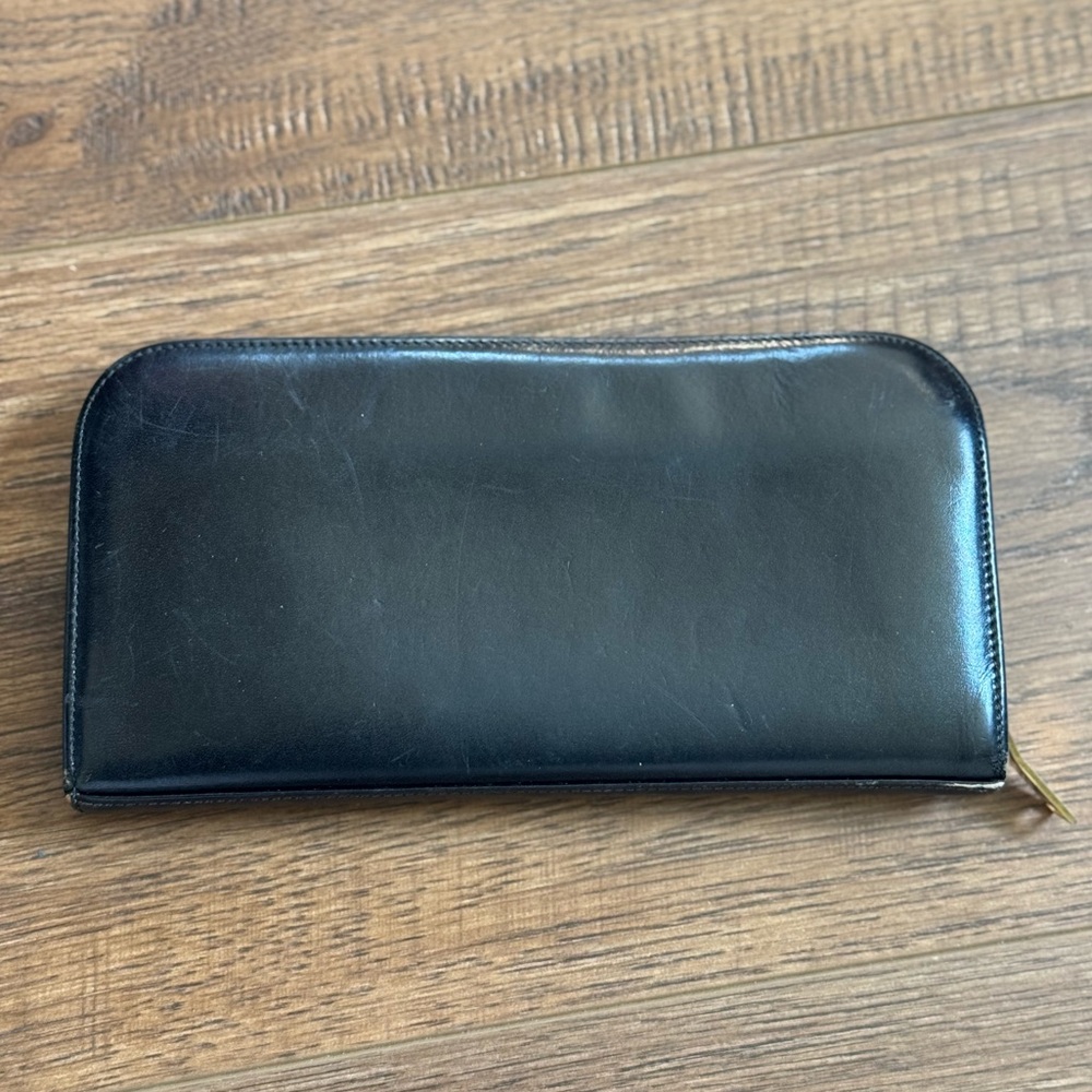 Saint Laurent Zip Around Black Leather Wallet - Picture 8 of 11
